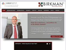 Tablet Screenshot of birkman.info